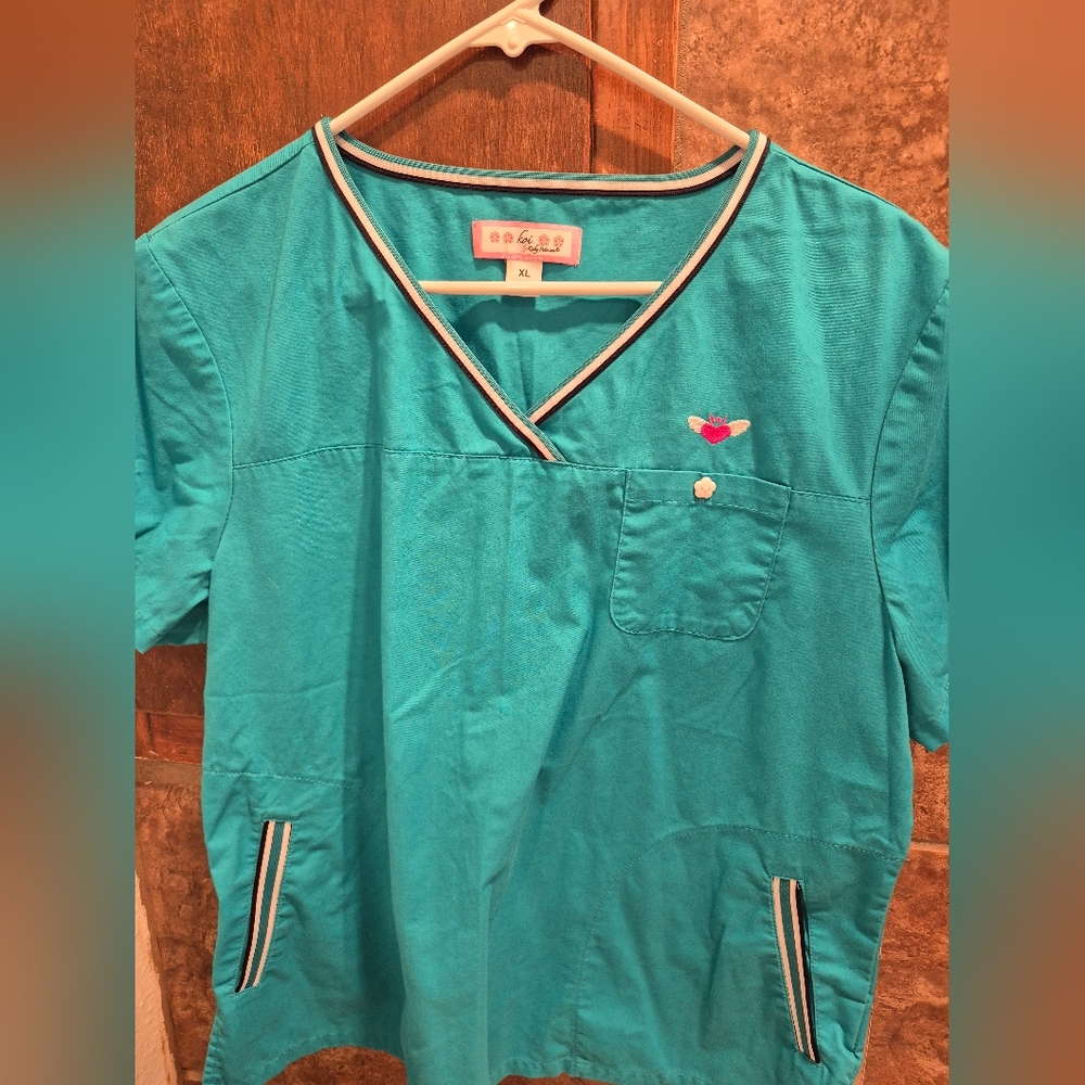 Koi Turquoise V-Neck Scrub Top And Scrub Pant